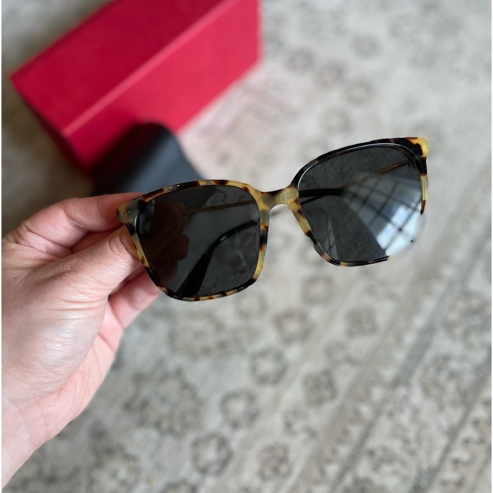 VALENTINO NWT $432 VA4078-F 5036/87 TORTOISE/GOLD GREY SQUARE SUNGLASSES. 57mm